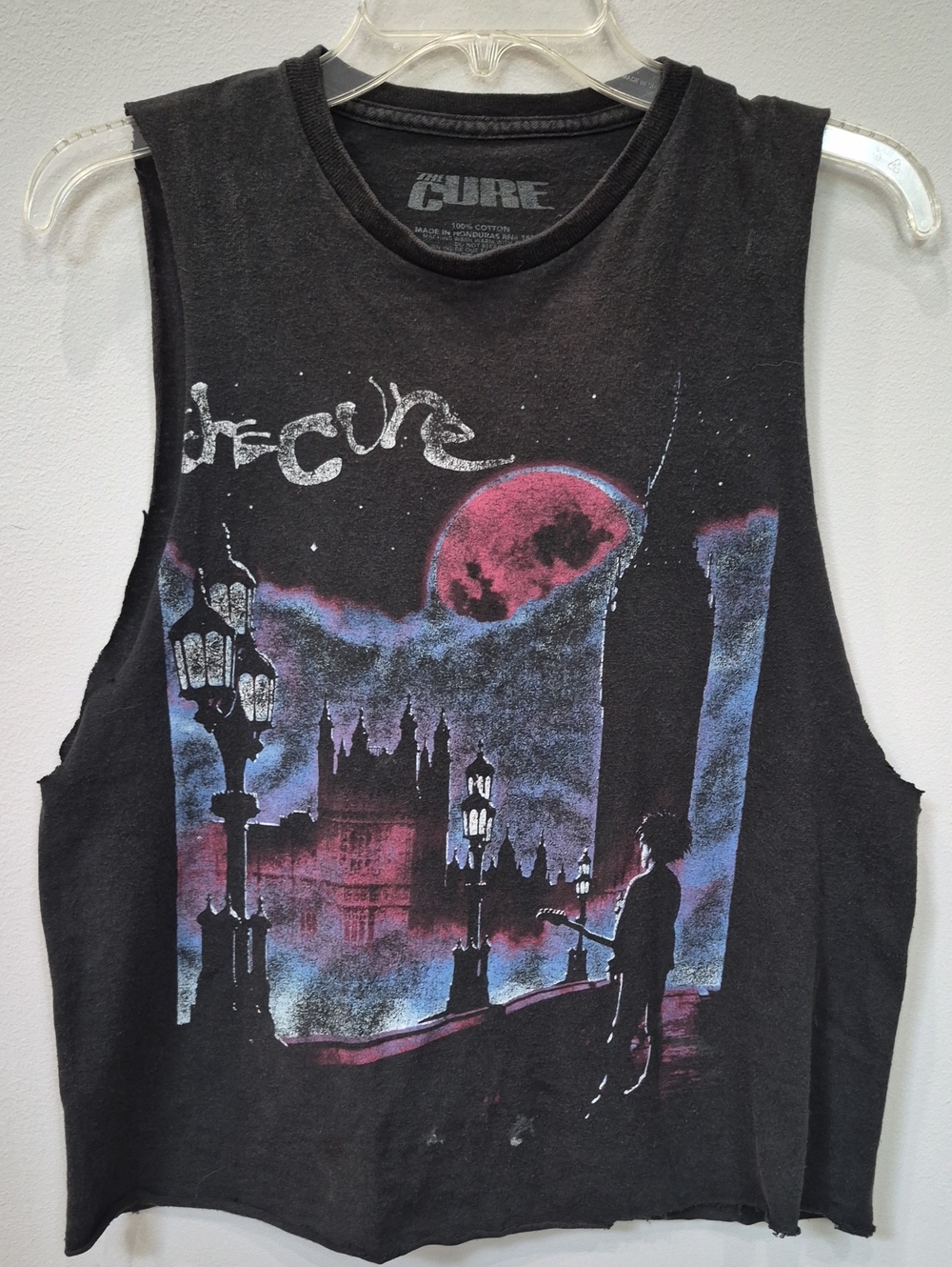 The Cure Women's Black Graphic Band Tee *altered* Goth Punk Classic Streetwear